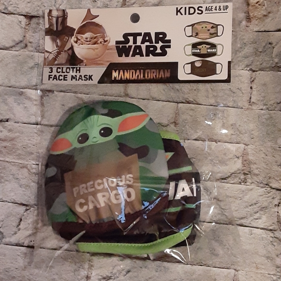 DISNEY'S BABY YODA/GROGU FACE MASKS SET OF 3